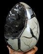 Septarian Dragon Egg Geode - Shiny Black Crystals #36049-4